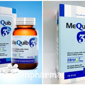 MeQuib 3b – Bổ sung Canxi, Vitamin D3, Vitamin K2 cho sự phát triển chiều cao ở trẻ nhỏ và giảm loãng xương ở người lớn tuổi