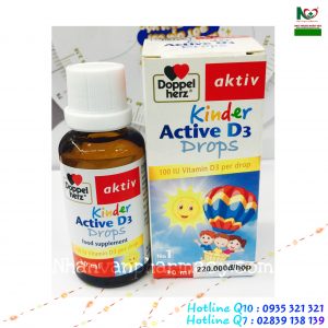 Kinder Active D3 Drops – Bổ sung Vitamin  D3 hỗ trợ chuyển hóa và tăng hấp thu Canxi cho bé