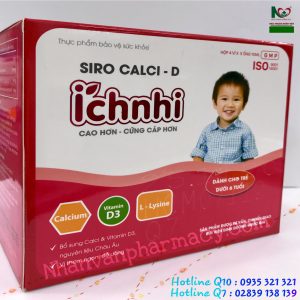 Siro Calci D Ích Nhi – Bổ sung Calci, Vitamin D giúp bé tăng trưởng chiều cao