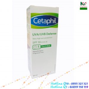 Cetaphil UVA/UVB Defense SPF50+ Kem chống nắng dịu nhẹ thích hợp với mọi làn da