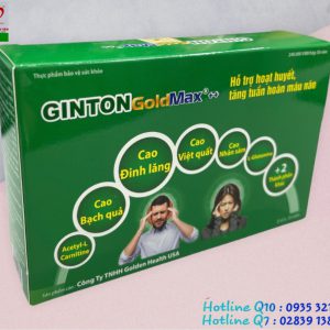 GINTON Gold Max- Hỗ trợ hoạt huyết, tăng tuần hoàn máu não