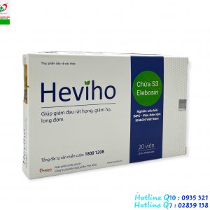Heviho –  Hỗ trợ giảm đau rát họng, giảm ho, long đờm