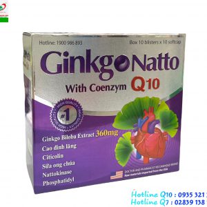 Ginkgo Natto With Coenzym Q10 – Hỗ trợ lưu thông máu huyết, giảm các di chứng sau tai biến mạch máu não