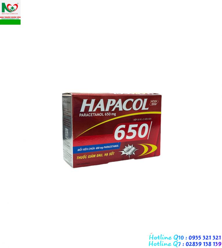 Thuốc Hapacol 650 - Giảm Đau, Hạ Sốt - Nhanvanpharmacy