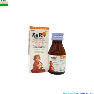 Thuốc Sara 250mg/5ml 60ml – Giảm đau, hạ sốt